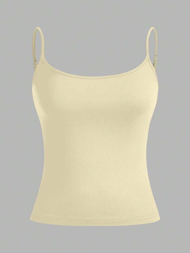 pale yellow set of three pastel spaghetti strap camisoles