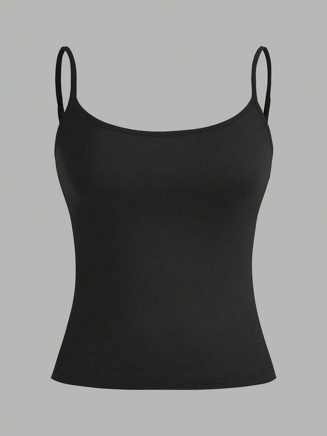 black set of three basic camisole tank tops