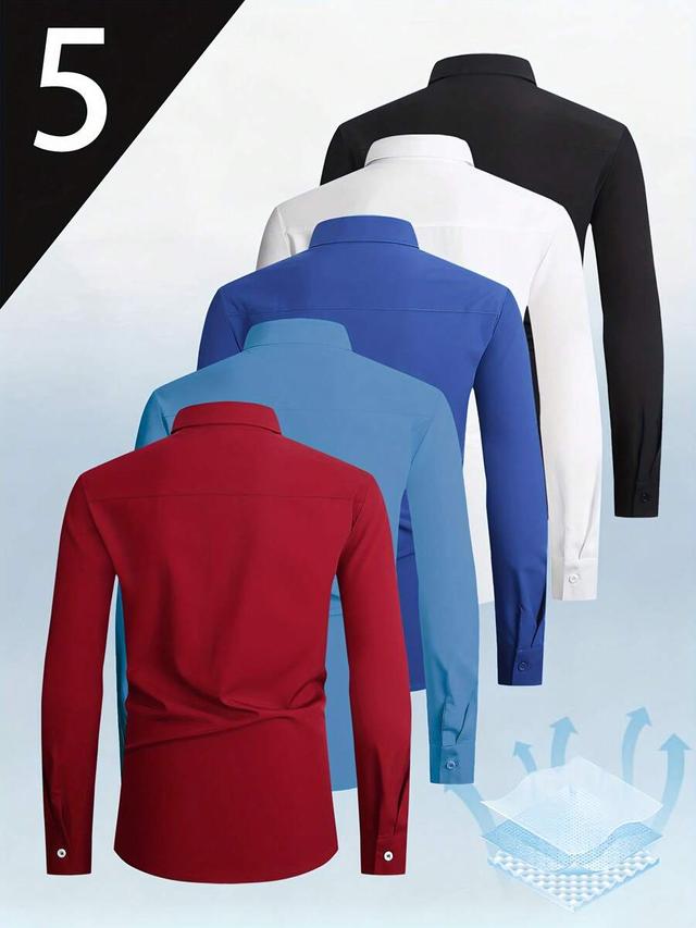 black long-sleeve button-up shirt