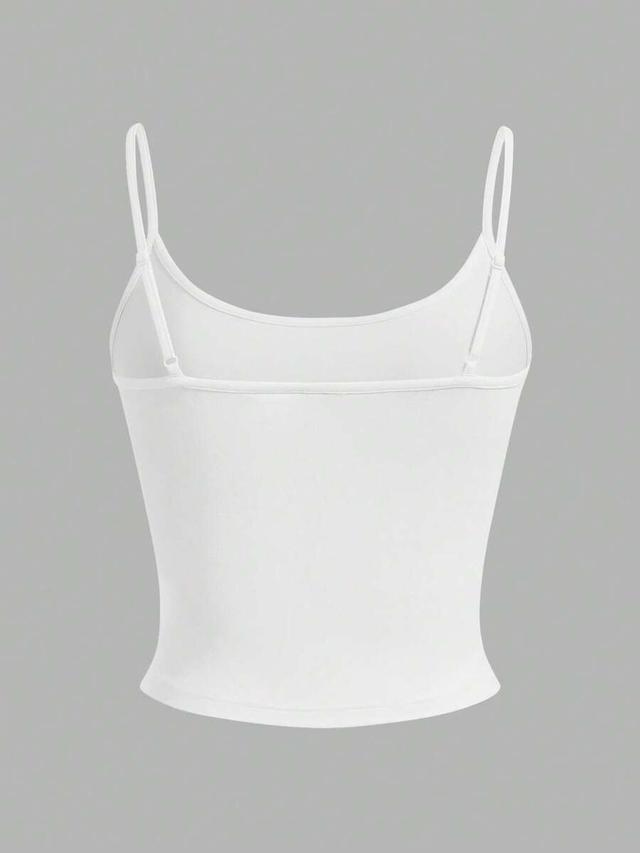 white cropped camisole tank top