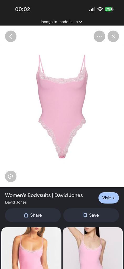 pastel pink lace trim bodysuit