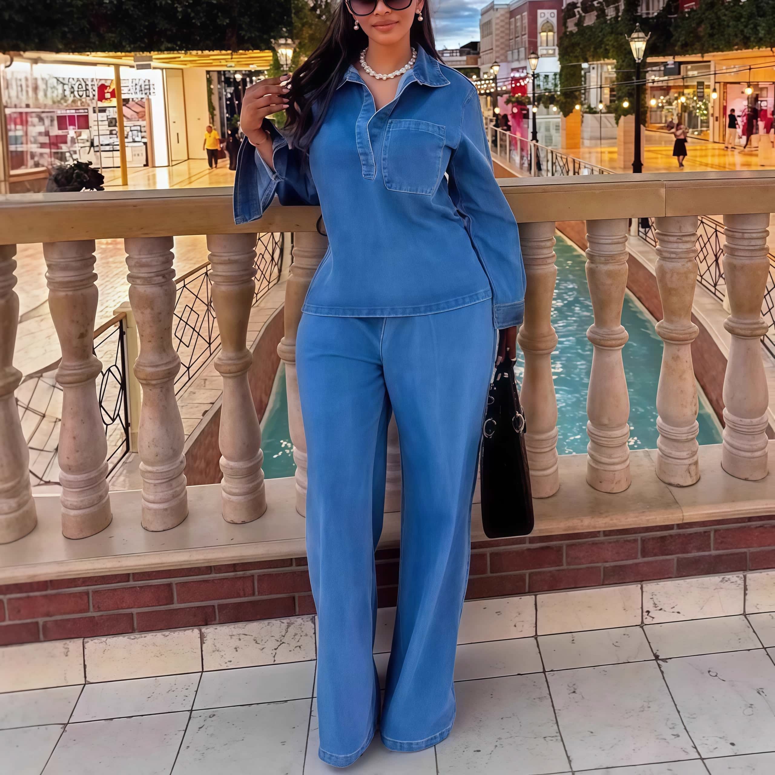 Denim Pant Sets for women