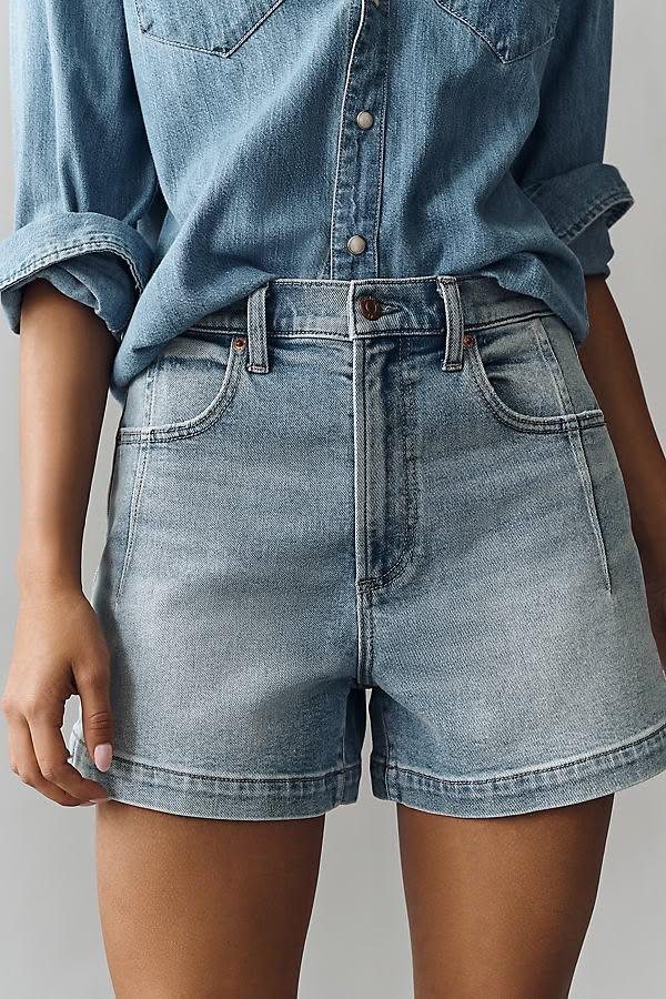 Light Wash High Waisted Denim Shorts