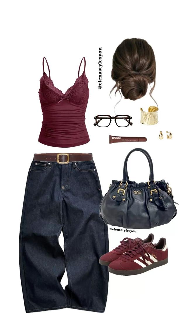dark wash wide leg denim jeans