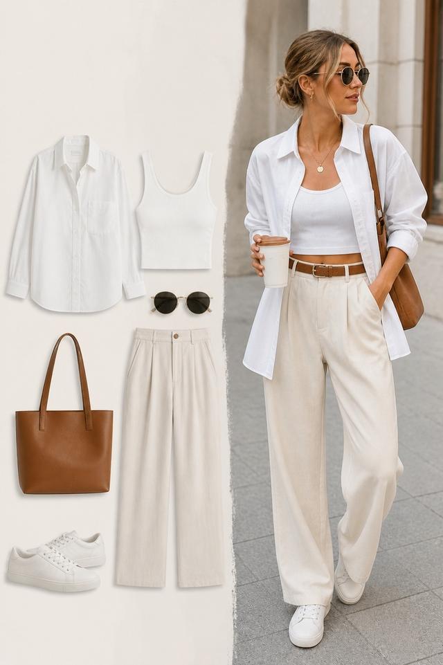 White Cotton Button Down Shirt
