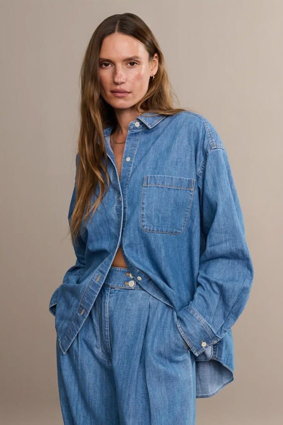 Denim Shirt Sets for women