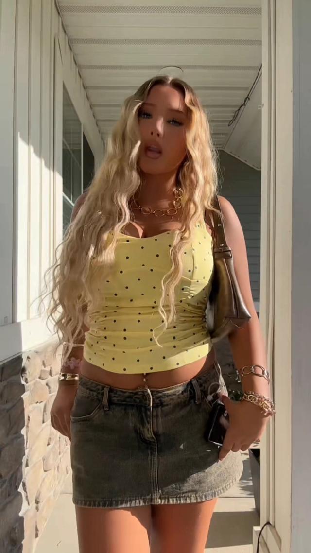 acid wash denim mini skirt