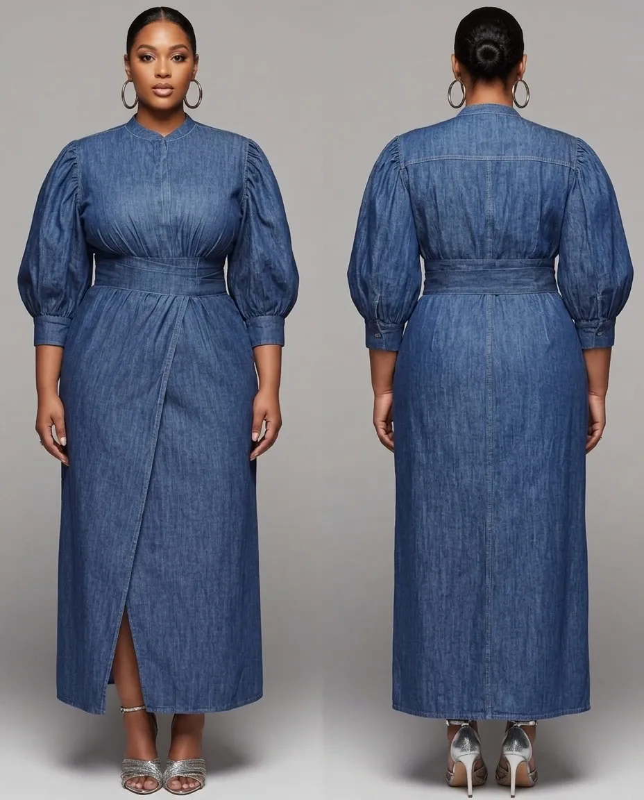 Denim Wrap Dresses for women