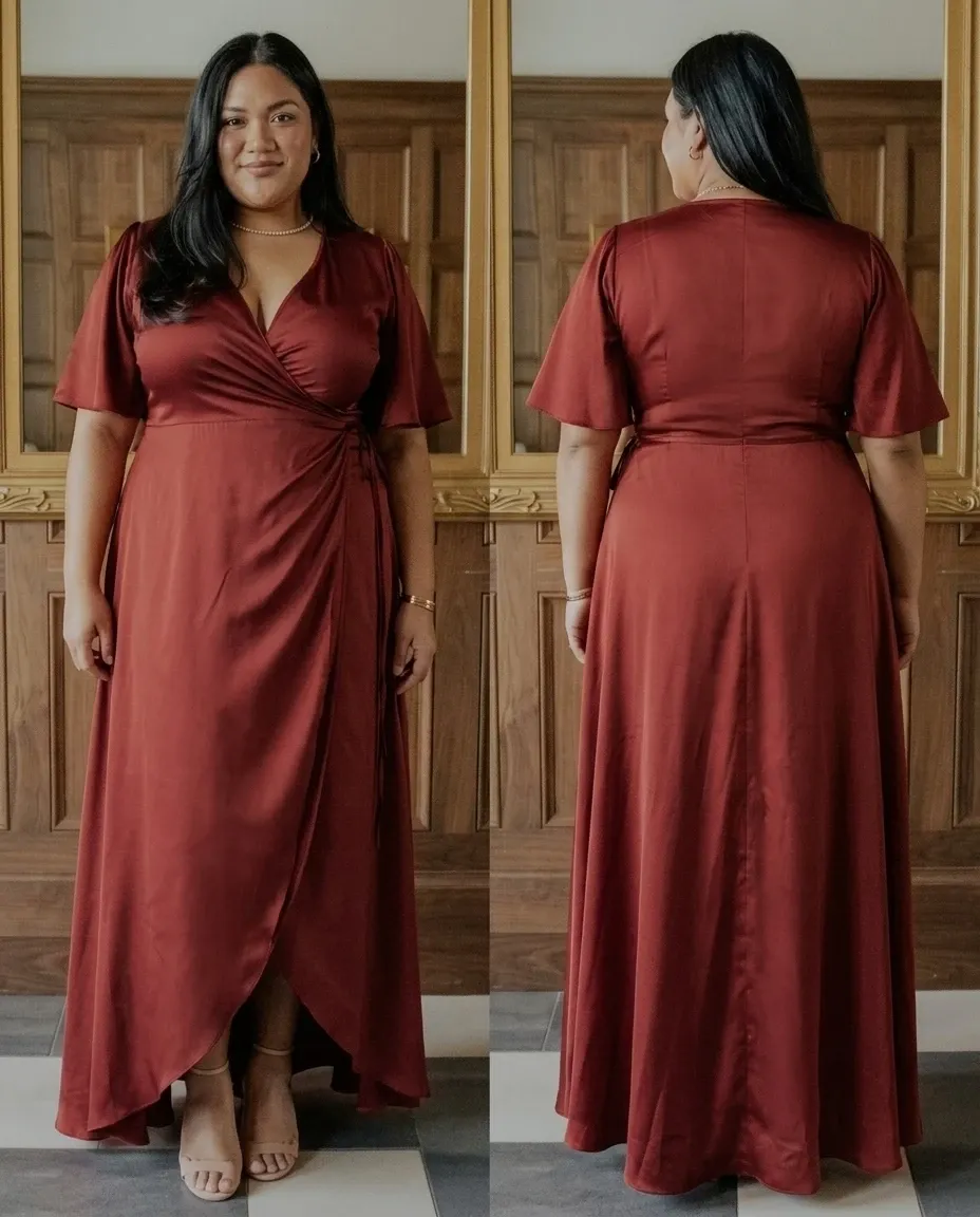 Satin Wrap Dresses for women
