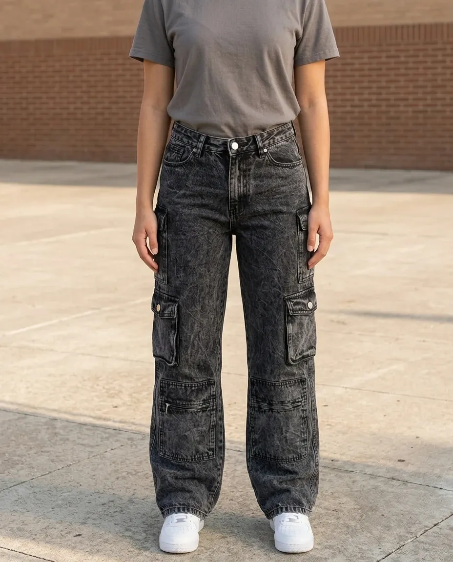 Denim Cargo Sets for women