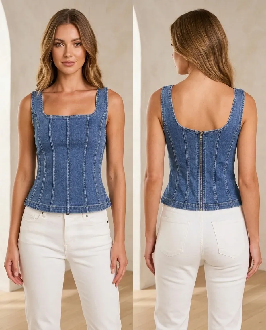 Denim Corset Tops for women