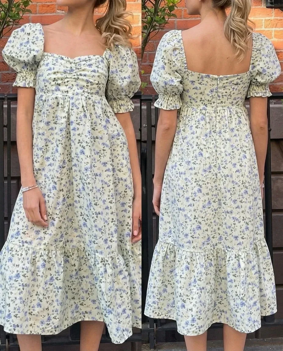 Floral Puff Sleeve Dresses for women