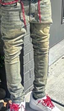 distressed light wash slim fit denim jeans
