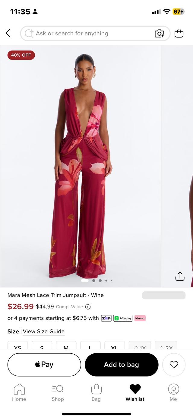 deep v-neck floral print wide-leg jumpsuit