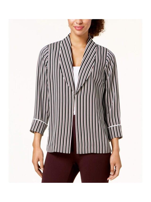 alfani striped shawl collar jacket