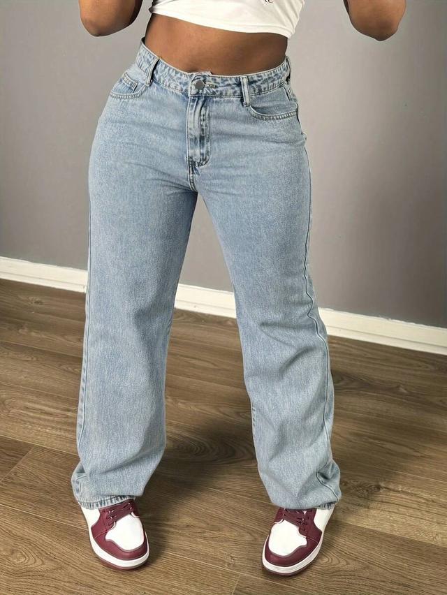 light wash high waisted relaxed fit denim jeans