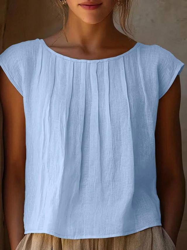 women's elegant pleated bust design blouse