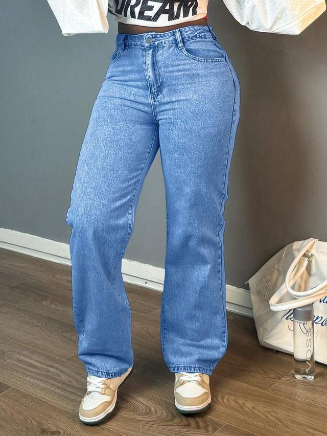 classic light wash high waisted denim jeans