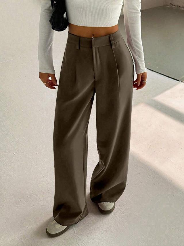 high-waist elegant slimming wide leg trousers
