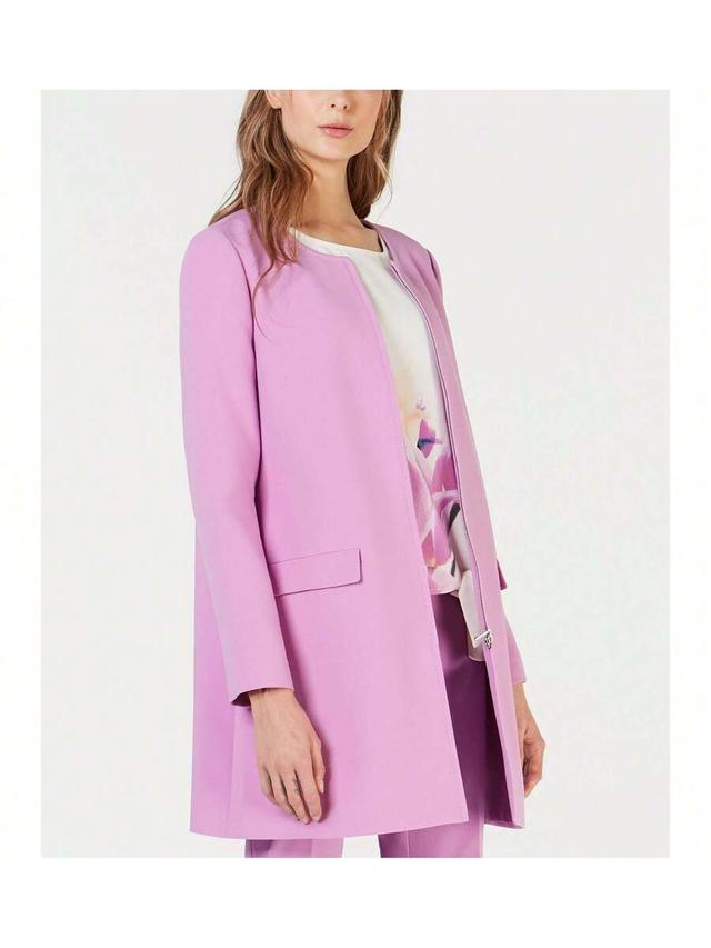 alfani lilac pocket detail collarless jacket
