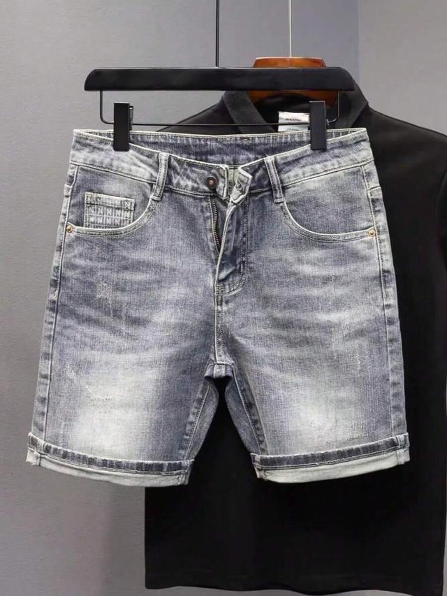 vintage denim shorts summer 2026 loose-fit straight-leg