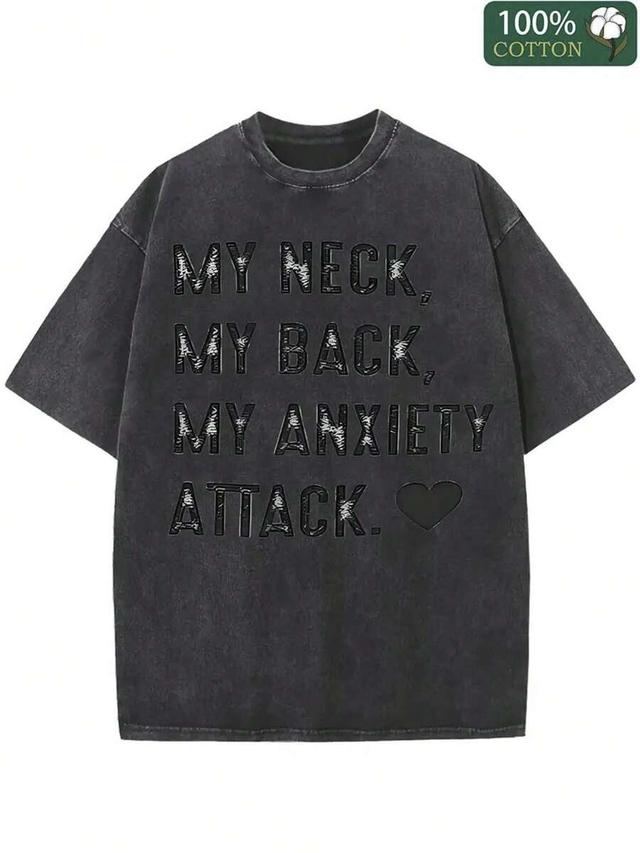 washed black cotton graphic t-shirt
