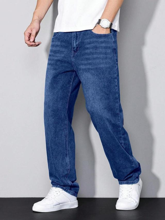 manfinity hypemode men's straight leg casual pockets jeans