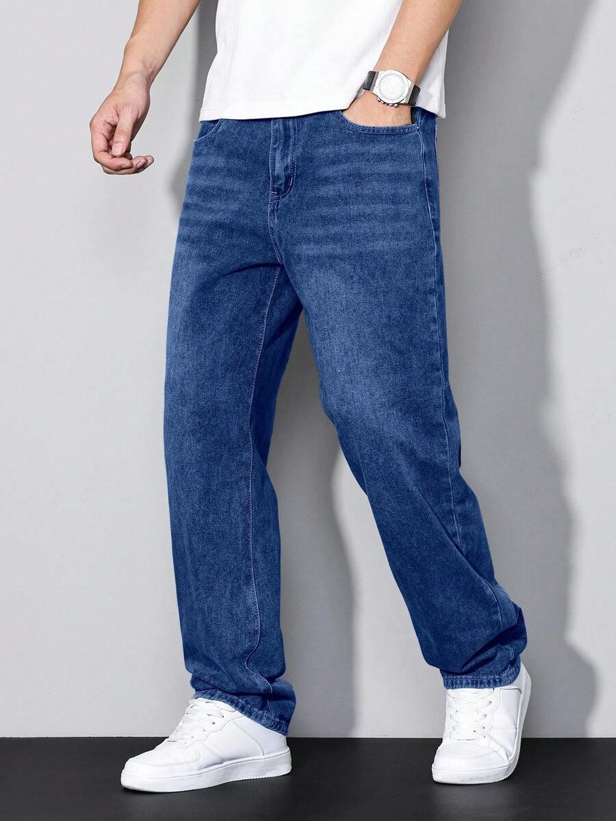 manfinity hypemode men's straight leg casual pockets jeans