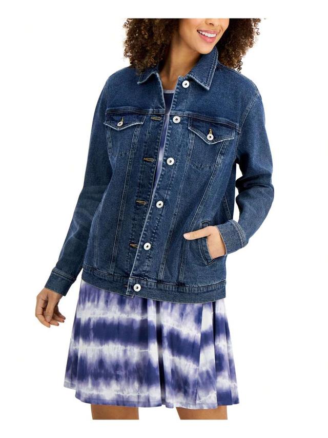 women's classic blue denim trucker jacket