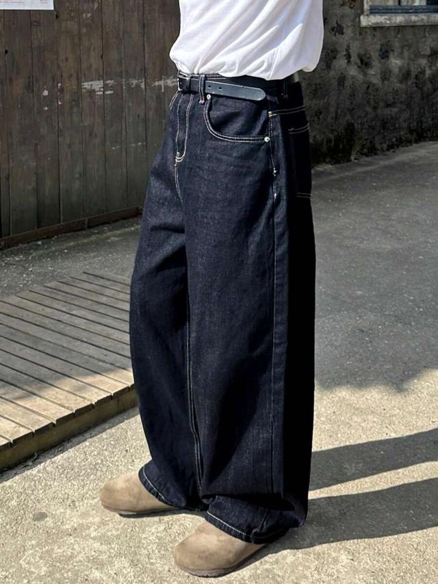 dazy men summer solid color denim jeans