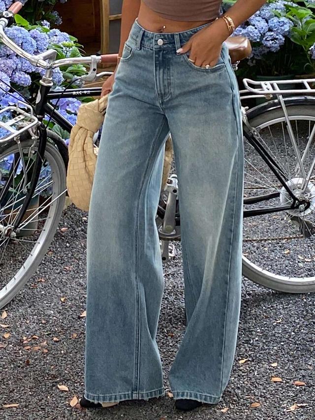 dazy women's low waist straight leg denim jeans