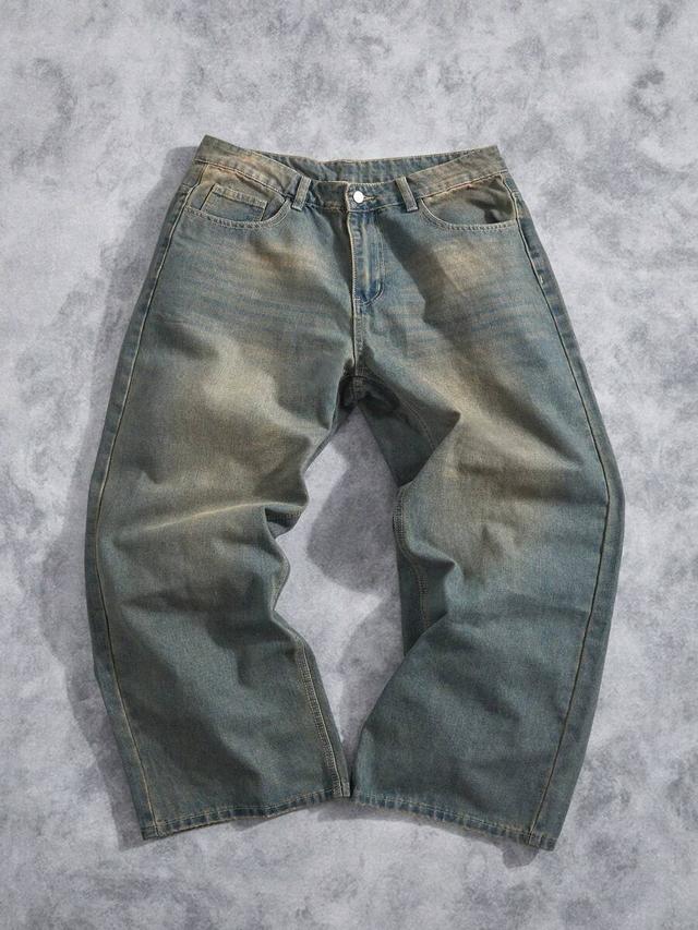 manfinity zone917 distressed wide leg baggy jeans