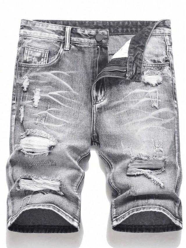 bright steel blue cat whisker denim shorts
