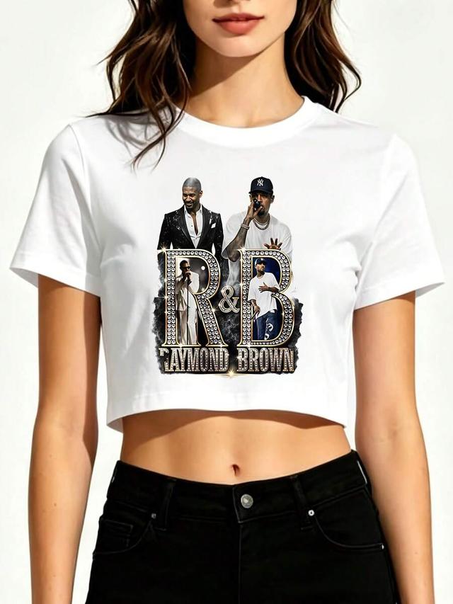 raymond brown r&b portrait graphic crop top