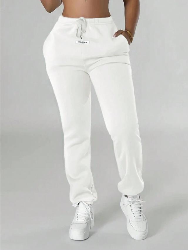 off-white casual drawstring waist jogger pants