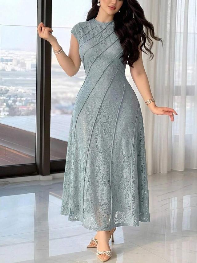 feyla new summer ruched lace romantic elegant vacation party dress