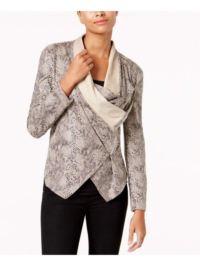 draped snake embossed jacket