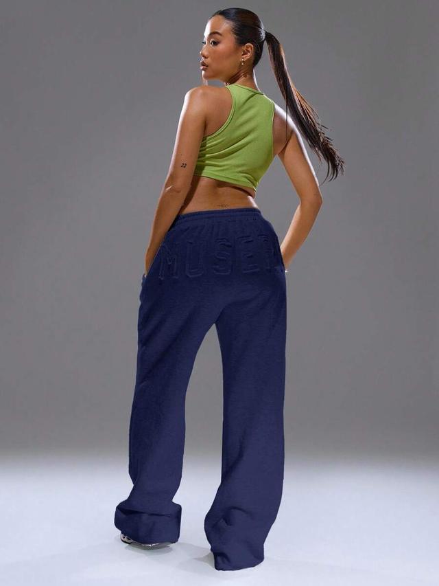 musera distressed wide leg baggy joggers