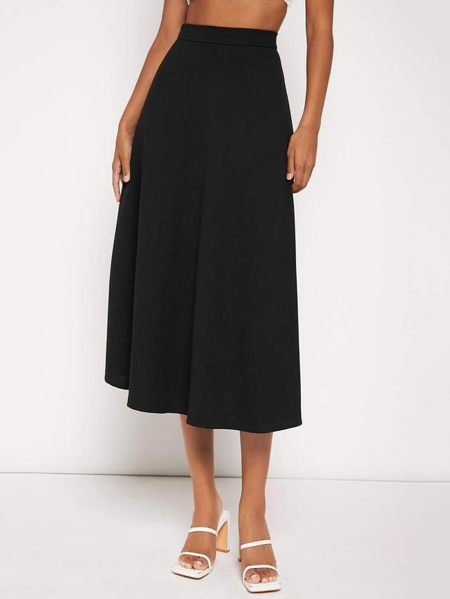bizchic women's basic black a-line skirt