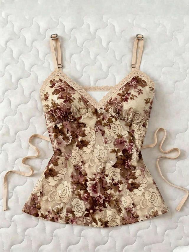 islasuriya women's summer elegant floral print camisole top