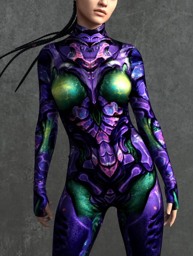 purple spandex full body print yoga swimsuit costume