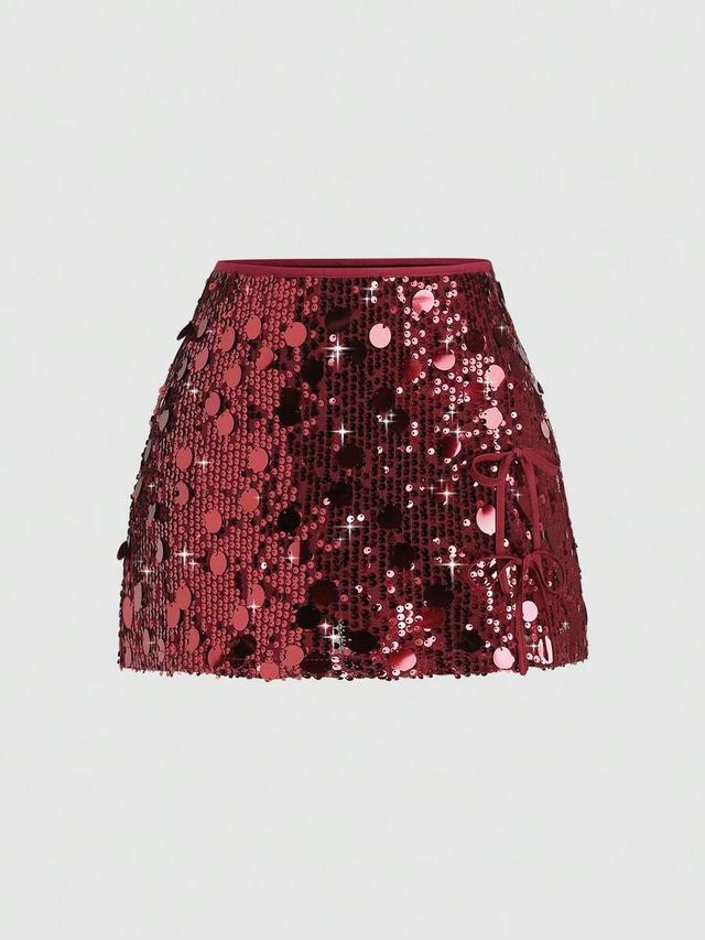 multicolor sequin elegant skort