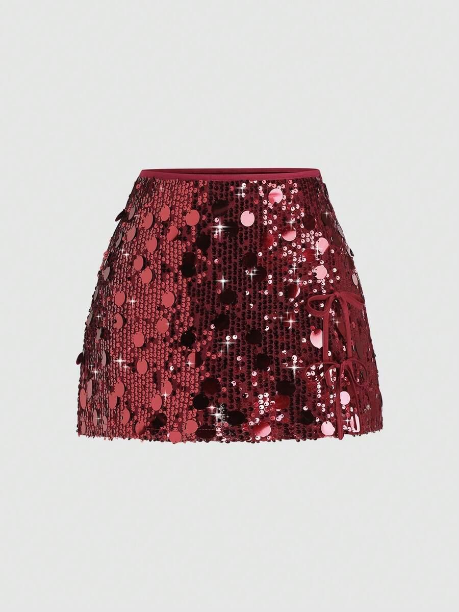 multicolor sequin elegant skort