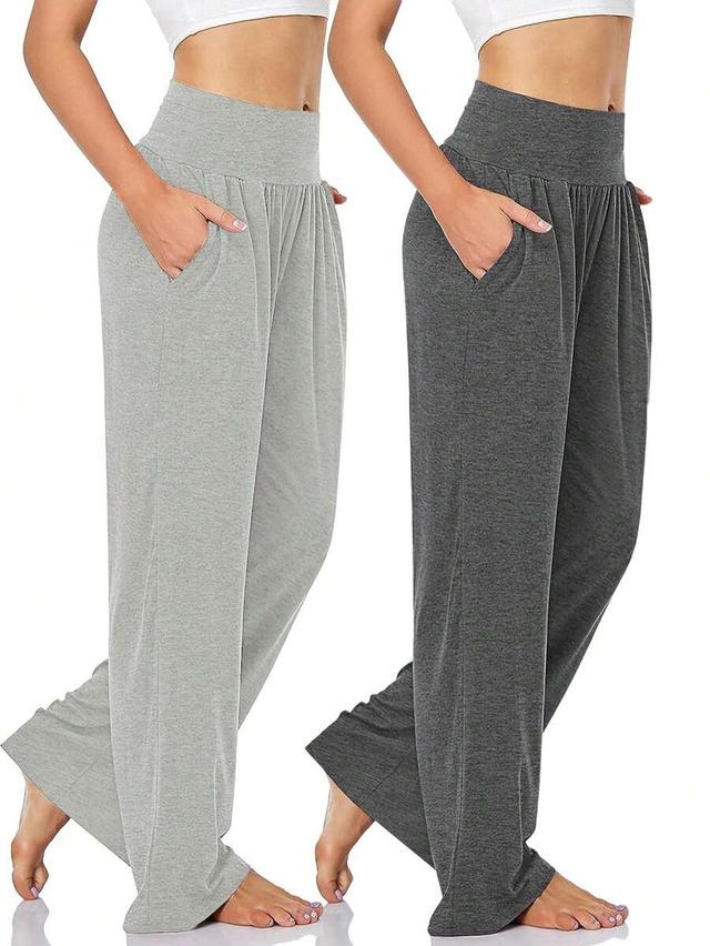 light grey emery rose women plain pocket straight loose casual pants