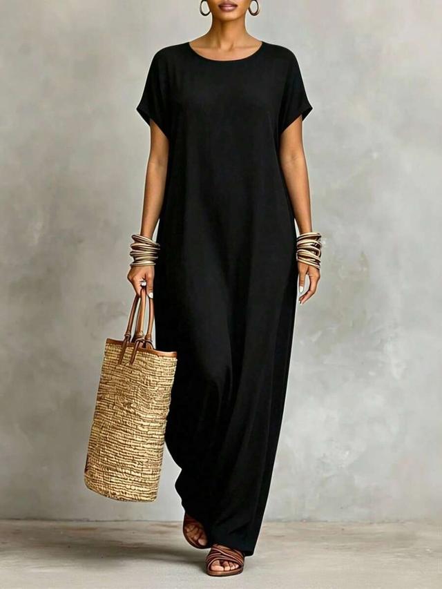 trelyra summer casual solid color dress