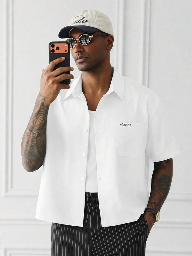 hueform men's boxy short sleeve black shirt