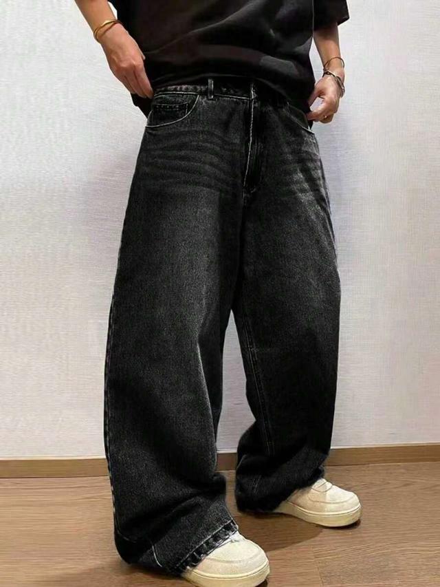 hearty haven loose fit black denim jeans