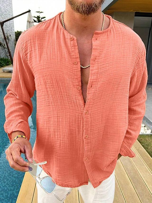 manfinity homme men solid button up long sleeve shirt