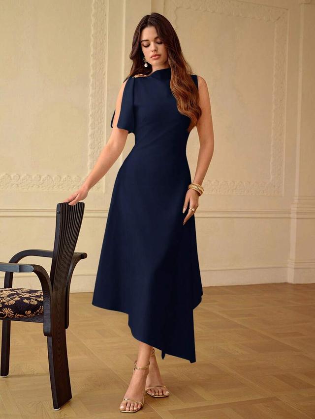 zeylah spring/summer asymmetrical hem one-shoulder dress