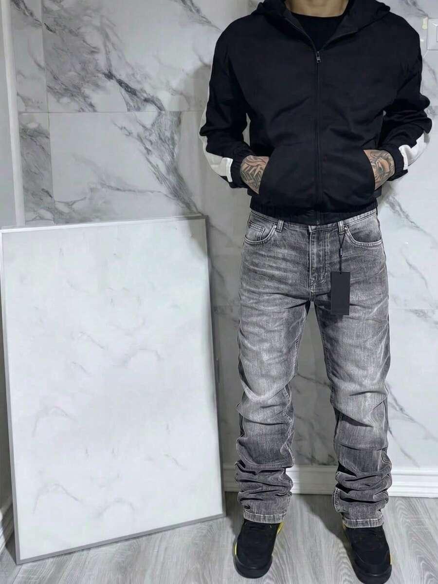 stretch denim jeans straight fit daily slim